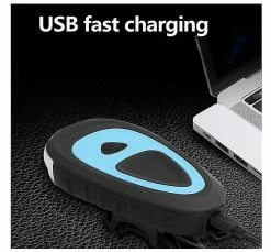 Unbranded Bike Accessories, 250 Lumens Bike Light,waterproof Bike Lights,120 Decibel Tweeter,usb Rechargeable Bicycle Lights(blue) -Bikes Shop 642446503 max