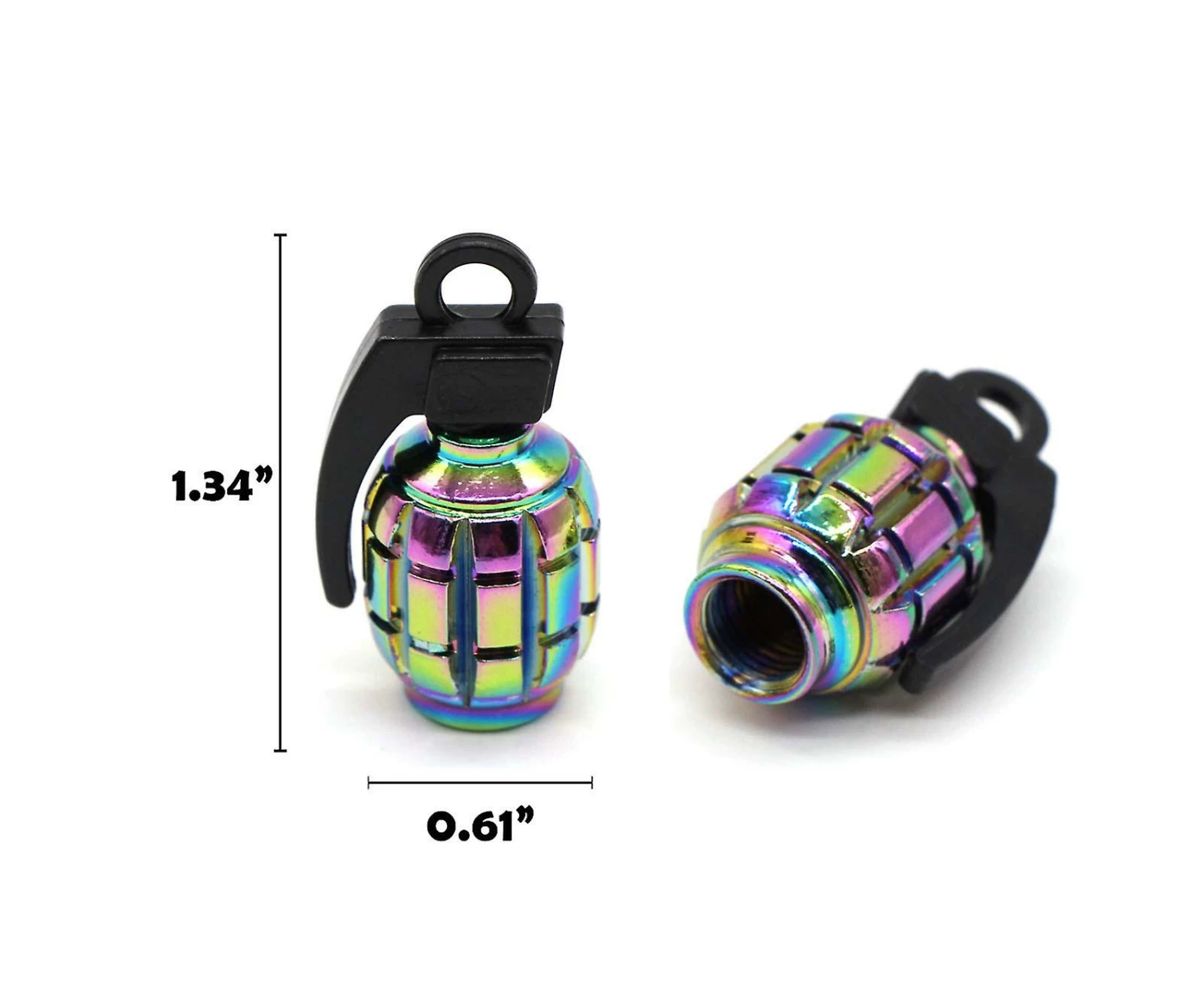 Unbranded Accretion Aluminum Valve Stem Caps For Car, Motorbike, Trucks, Bike And Bicyclecolorful4 Pack 3 Unbranded Accretion Aluminum Valve Stem Caps For Car, Motorbike, Trucks, Bike And Bicyclecolorful4 Pack - Image 3