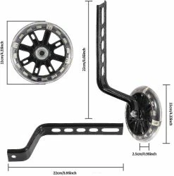 Unbranded Cycling Training Wheels, 1 Pair Bicycle Training Wheels For Kids Black Bike Stabilizers Support Wheels Boys Girls -Bikes Shop 643893118 max