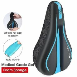 Jccc Grey Bicycle Pu Leather Silicone Cushion Cover Mountain Bike Waterproof Seats Sponge Cover Antislip Cycling Seats Cover Bicycle Accessories -Bikes Shop 659163305 max