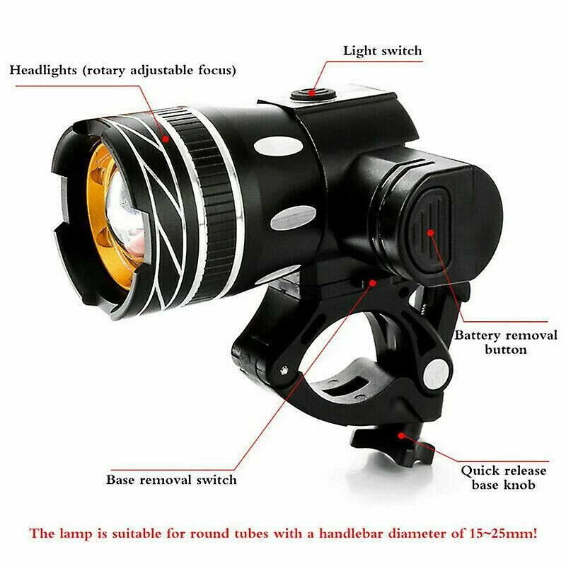 Unbranded Rechargeable Led Mountain Bike Lights 50000lm Bicycle Torch Front & Rear Lamp Set 2 Unbranded Rechargeable Led Mountain Bike Lights 50000lm Bicycle Torch Front & Rear Lamp Set - Image 2