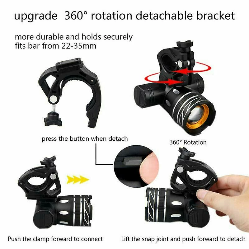 Unbranded Rechargeable Led Mountain Bike Lights 50000lm Bicycle Torch Front & Rear Lamp Set 3 Unbranded Rechargeable Led Mountain Bike Lights 50000lm Bicycle Torch Front & Rear Lamp Set - Image 3