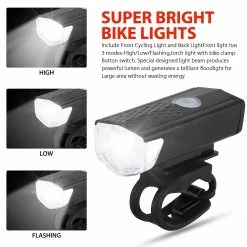 Unbranded Mtb Bike Bicycle Cycling Usb Rechargeable Led Head Front Light Rear Tail Lamp -Bikes Shop 660472180 max