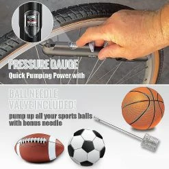 Unbranded Bicycle Pump Mountain Bike Road Bike High Pressure Mini Pump Barometer Set