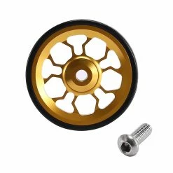 Unbranded Folding Bike Easy Wheel For Brompton Aluminum Alloy Easywheel Ultralight Sealed Bearing Push Wheels Bicycle Parts