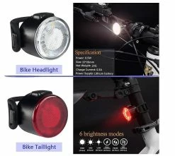 Unbranded Led Bike Lights Set, Ultra Bright Front And Back Rear Bicycle Light, Ipx5 Waterproof Mountain Road Cycle Headlight And Taillight Set (black) 8 Unbranded Led Bike Lights Set, Ultra Bright Front And Back Rear Bicycle Light, Ipx5 Waterproof Mountain Road Cycle Headlight And Taillight Set (black) -Bikes Shop 678503677 max