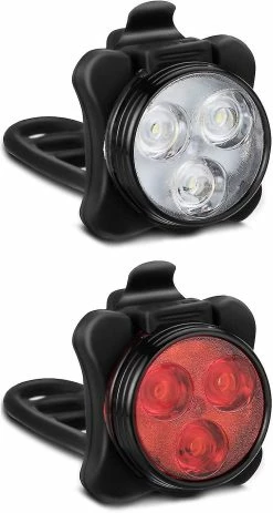 Unbranded Bike Light Set, Rechargeable, Super Bright Led Bike Lights For Front And Rear, 4 Light Mode Options