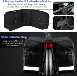 Minmin Rear Pannier Bag, Waterproof 28l Frame Bag Double Door Bike Pannier, Bike Rear Seat Pannier With Handle, Reflective Strip 9 Minmin Rear Pannier Bag, Waterproof 28l Frame Bag Double Door Bike Pannier, Bike Rear Seat Pannier With Handle, Reflective Strip -Bikes Shop 679132825 max
