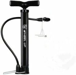 Minmin Bike Floor Pump Automatic Reversible Presta And Schrader Valves Mini Bike Air Pump 120 Psi With Multifunction Ball Needle