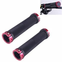 Minmin Topcabin Bicycle Handlebar Grips 1 Pair,two Ends Aluminum Lock,ergonomic Structure Bicycle Grips,bike Mtb Mxb Cycling Handlebar Grips
