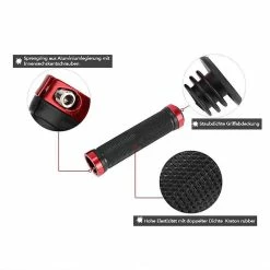 Minmin Topcabin Bicycle Handlebar Grips 1 Pair,two Ends Aluminum Lock,ergonomic Structure Bicycle Grips,bike Mtb Mxb Cycling Handlebar Grips -Bikes Shop 685026696 max