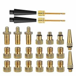 Unbranded Copper Bicycle Bike Pump Valve Conversion Nozzles Valve Adapter Tool 24pc