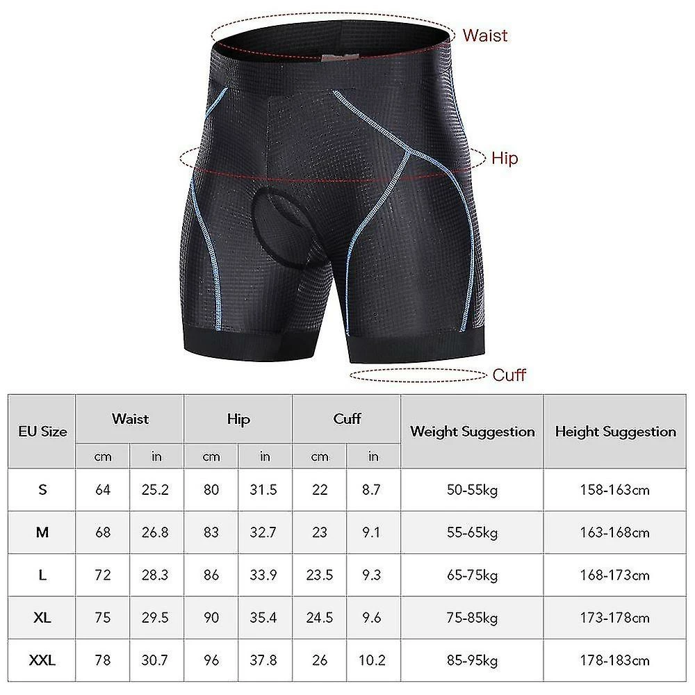 Unbranded Men Bike Padded Shorts With Anti-slip Leg Grips Cycling 3d Padded Underwear Bicycle Padding Riding Shorts - Grey/s 2 Unbranded Men Bike Padded Shorts With Anti-slip Leg Grips Cycling 3d Padded Underwear Bicycle Padding Riding Shorts - Grey/s - Image 2