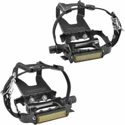 Luluzhu Bike Pedals With Clips And Straps, For Spin Bike, Exercise Bike And Outdoor