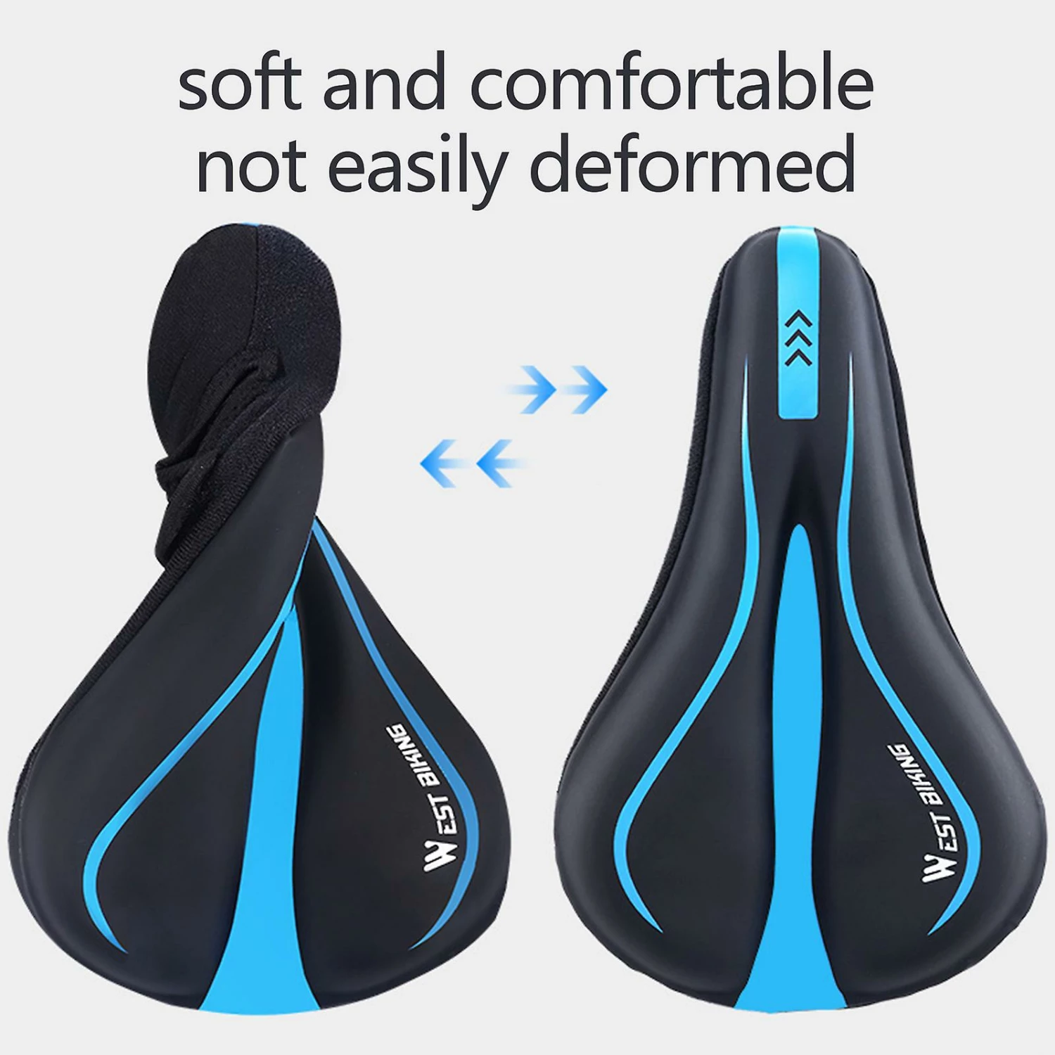 Unbranded Bike Saddle Cover, Silicone Padded Waterproof Bike For Seat Cover Improved Comfo 4 Unbranded Bike Saddle Cover, Silicone Padded Waterproof Bike For Seat Cover Improved Comfo - Image 4