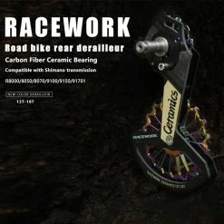 Unbranded Bike Carbon Fibers Ceramics Rear Derailleur 13-18t Pulley Guide Wheel For R7000 -Bikes Shop 731369332 max