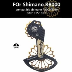 Unbranded Bike Carbon Fibers Ceramics Rear Derailleur 13-18t Pulley Guide Wheel For R7000 -Bikes Shop 731369394 max