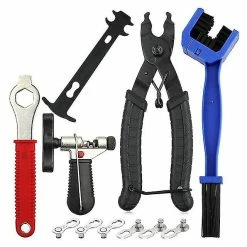 Unbranded Bike Chain Tool + Bike Link Pliers + Chain Checker + Bike Chain Quick Release Clips + Brush, Bike Chain Checker Tool