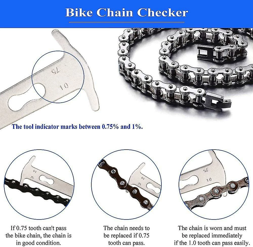 Unbranded Bike Chain Tool + Bike Link Pliers + Chain Checker + Bike Chain Quick Release Clips + Brush, Bike Chain Checker Tool 4 Unbranded Bike Chain Tool + Bike Link Pliers + Chain Checker + Bike Chain Quick Release Clips + Brush, Bike Chain Checker Tool - Image 4