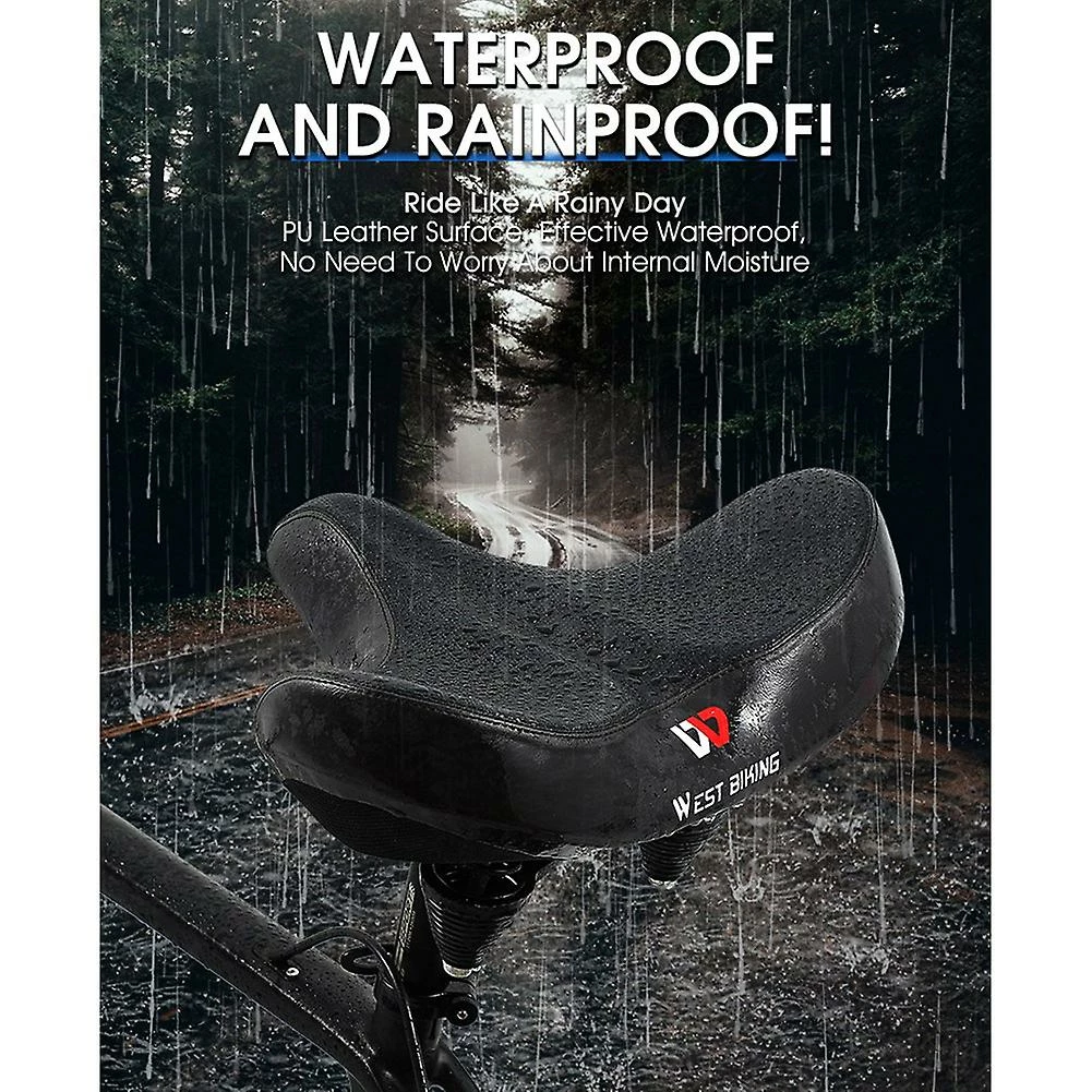 Unbranded Oversized Comfort Bike Comfortable Replacement Bike Saddle Soft Bike Saddle Waterproof For Women M 4 Unbranded Oversized Comfort Bike Comfortable Replacement Bike Saddle Soft Bike Saddle Waterproof For Women M - Image 4