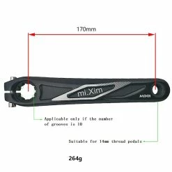 Unbranded Xim Bicycle Crank Arm Left Hand Bicycle Replacement Hand 170mm Crank Arm For Bike Replacement Acces -Bikes Shop 749396426 max