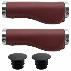 Unbranded Comfortable Durable Pu Bicycle Grips Retro Bike Mountain Bicycle Folding Bicycle Grip Handle Attach