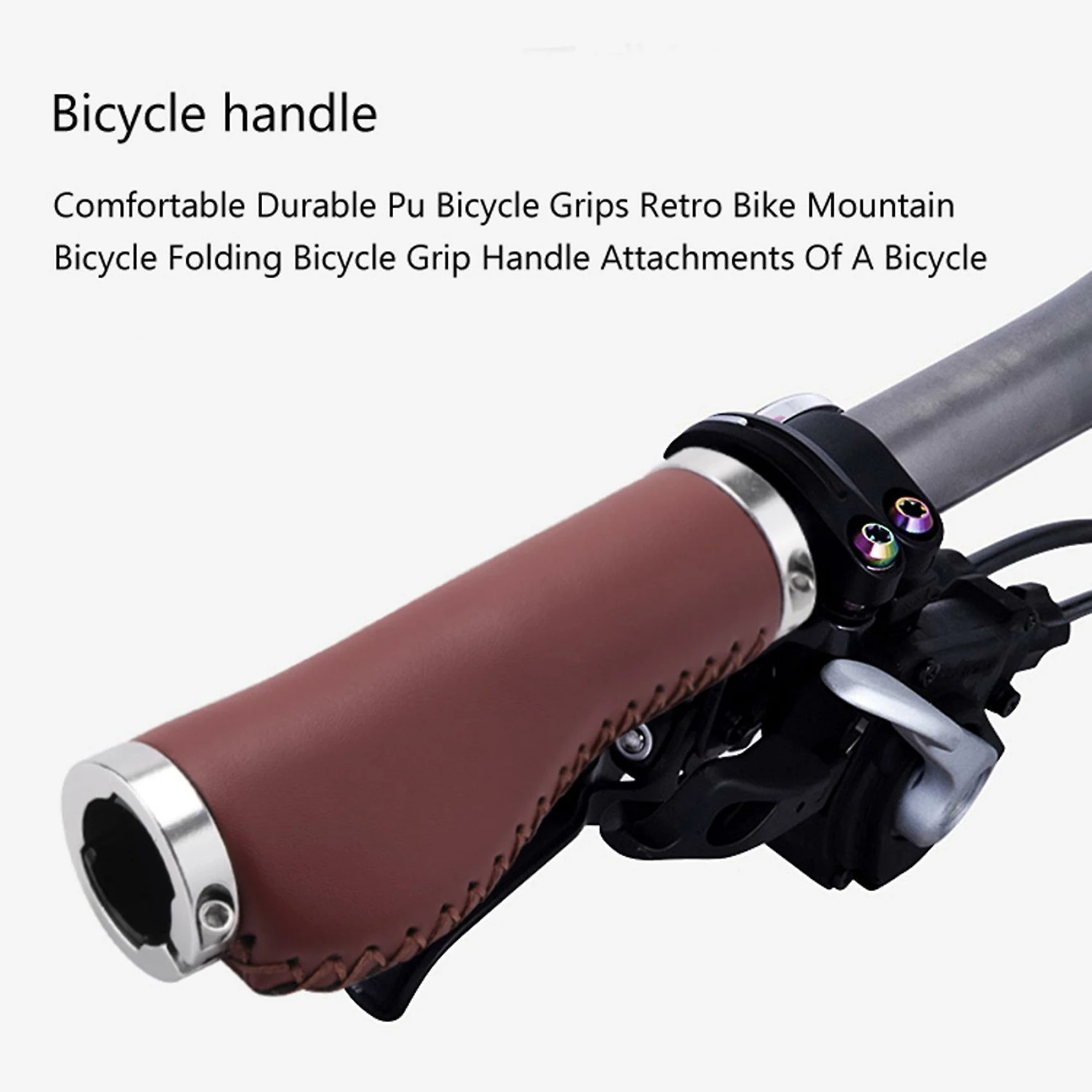 Unbranded Comfortable Durable Pu Bicycle Grips Retro Bike Mountain Bicycle Folding Bicycle Grip Handle Attach 5 Unbranded Comfortable Durable Pu Bicycle Grips Retro Bike Mountain Bicycle Folding Bicycle Grip Handle Attach - Image 5