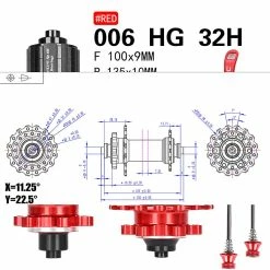 Unbranded Rear And Front Bicycle Hub, 100mm 135mm, Mountain Bike, 32 Holes -Bikes Shop 756053230 max