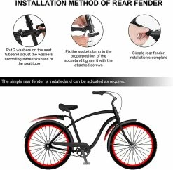 Pxcl Bicycle Fender Fit For 20/22/24/26 Inch, Universal Full Coverage Thicken Widen Adjustable Front And Rear Fender, Mountain Bike Fender Set, Mtb Ro -Bikes Shop 756817134 max