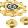Unbranded Bicycle Mountain Bike Guide Wheel Rear Dial Bearing Anode Cnc Sprocket 11 Tooth Wheel Flywheel Bicycle Accessories(golden)(1pcs)