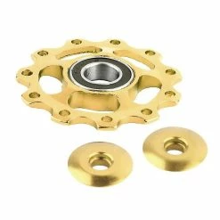 Unbranded Bicycle Mountain Bike Guide Wheel Rear Dial Bearing Anode Cnc Sprocket 11 Tooth Wheel Flywheel Bicycle Accessories(golden)(1pcs) -Bikes Shop 759129349 max