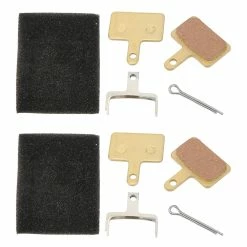 Unbrand 2 Pairs Mountain Bike Disc Brake Pads Semi Metal Resin Bicycle Hydraulic Brake Pads With Spring Pins For Riding Cycling