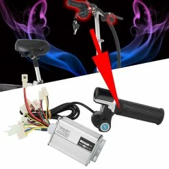 Unbranded 36v1000w Brush E Bike Controller And Multifunction Thumb Throttle Grip Set With Lock Electric Quantity Display -Bikes Shop 763691829 max