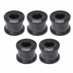 Unbranded 5pcs 6.5mm Bike Single Chainring Screw Titanium Alloy Rust Protection Cycling Chainring Wheel Bolts For Small Wheel Bike