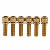 Unbranded 6 Pieces Mountain Bike M5 X 18mm Titanium Stem Bolts Screw With Washer()