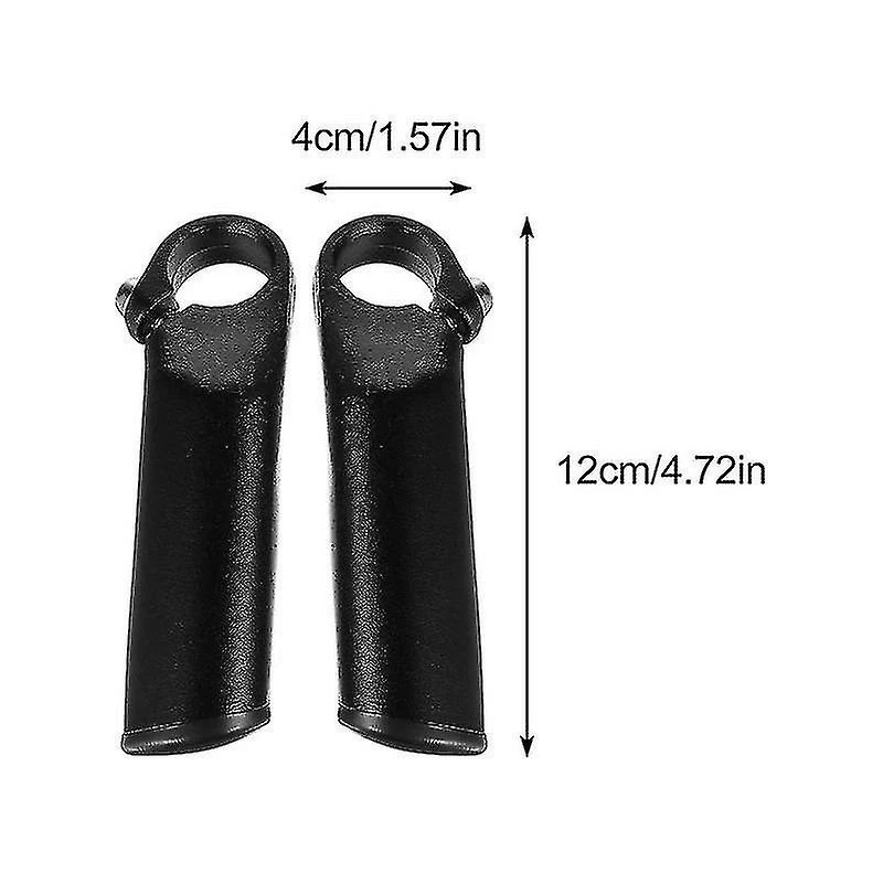 Nw 1776 1 Pair Durable Bike Vice Handlebar Aluminum Alloy Auxiliary Handlebar (black) 2 Nw 1776 1 Pair Durable Bike Vice Handlebar Aluminum Alloy Auxiliary Handlebar (black) - Image 2