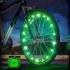 Nw 1776 Shxx Green Bike Wheel Light, Two Modes Are Always On + Flashingmtb Led Spoke Light, Bike Light Wire Hot Wheels Filament Length 2m (1 Tire Pack) Xq-z