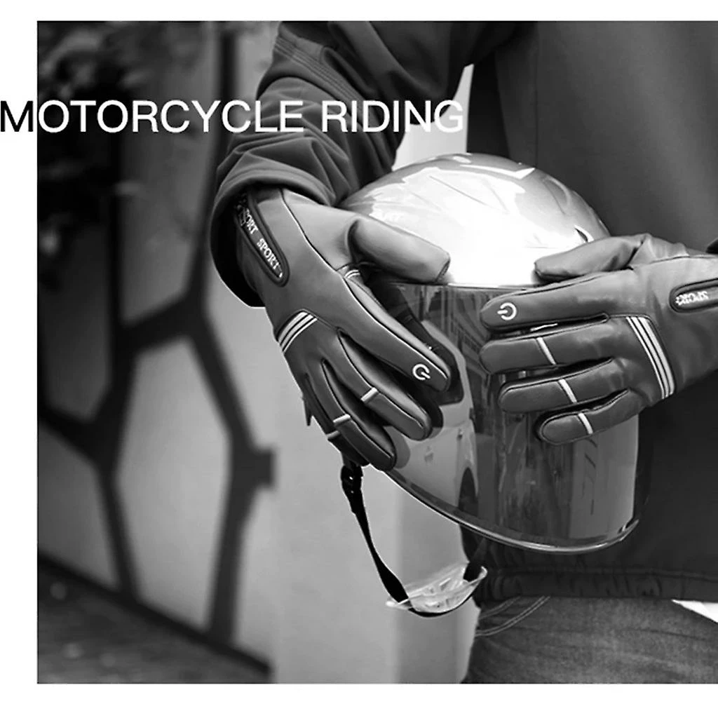 Unbranded Men Women Winter Warm Thermal Fleece Bike Cycling Gloves For Touch Screen Pu Waterproof Windproof Bicycle Full Finger Mi 3 Unbranded Men Women Winter Warm Thermal Fleece Bike Cycling Gloves For Touch Screen Pu Waterproof Windproof Bicycle Full Finger Mi - Image 3