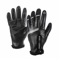 Unbranded Men Women Winter Warm Thermal Fleece Bike Cycling Gloves For Touch Screen Pu Waterproof Windproof Bicycle Full Finger Mi