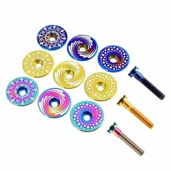 Unbranded Lightweight For Titanium Alloy Bicycle Headset Cap + M6*30mm Bike Headset Stem Bolt Screw -Bikes Shop 776474859 max