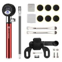 Unbranded Bike Pump With Digital Pressure Gauge For Road And Mountain Bikes