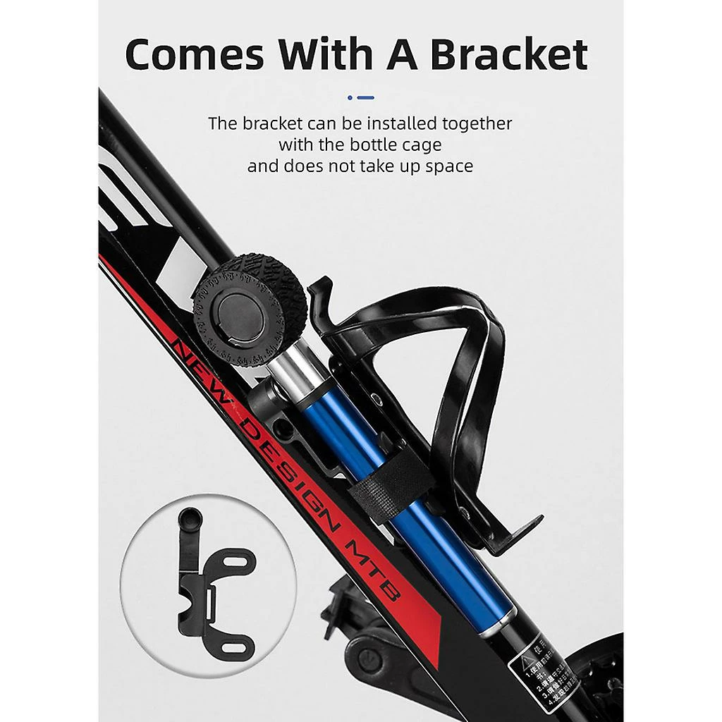 Unbranded Bike Pump With Digital Pressure Gauge For Road And Mountain Bikes 3 Unbranded Bike Pump With Digital Pressure Gauge For Road And Mountain Bikes - Image 3