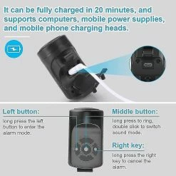 Unbranded Electric Bike Horn, Electronic Bicycle Bell, 140db Bike Horn -Bikes Shop 779780079 max