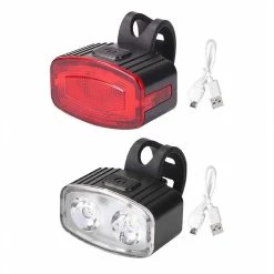 Unbranded Led Bike Light Headlight Taillight Caution Bicycle Usb Rechargeable,front Light And Led Back Taillight