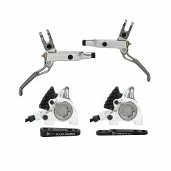 Unbranded Flat-handle Road Bike Oil Brake Road Bike Flat-mounted Oil Disc Split Oil Brake Is Suitable For 14