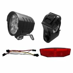 Unbranded E-bike Front Brake Rear Light Kit Contain Horn Headlight Switch And With Ebike Functional Tail Ligh