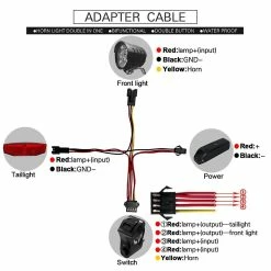 Unbranded E-bike Front Brake Rear Light Kit Contain Horn Headlight Switch And With Ebike Functional Tail Ligh -Bikes Shop 785197389 max