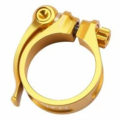 Unbranded 40mm Bike Seatpost Clamp Saddle Tube Quick Release Folding Bicycle For Bike Accessories, Gold -Bikes Shop 785200878 max