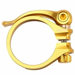 Unbranded 40mm Bike Seatpost Clamp Saddle Tube Quick Release Folding Bicycle For Bike Accessories, Gold -Bikes Shop 785200948 max