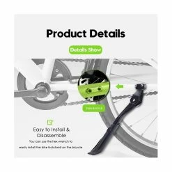 Unbranded Mountain Bike Bold Aluminum Alloy Bracket Length Adjustable Side Brace Beach Snowmobile Bike Foot B -Bikes Shop 785217173 max